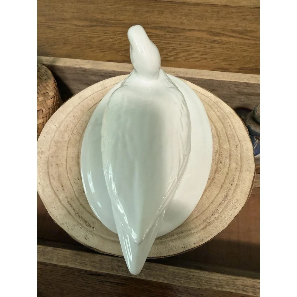 Vintage BIA Cordon Bleu White Duck Casserole Dish